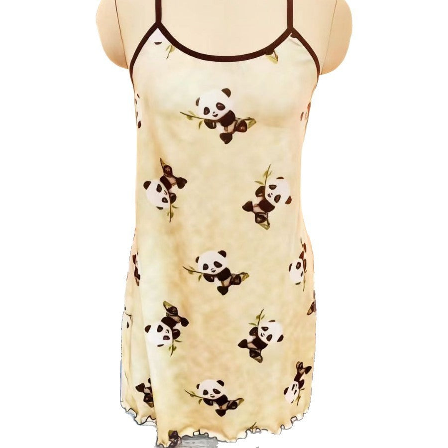 Heart Print Sling Nightgown Robette de nuit grand amour