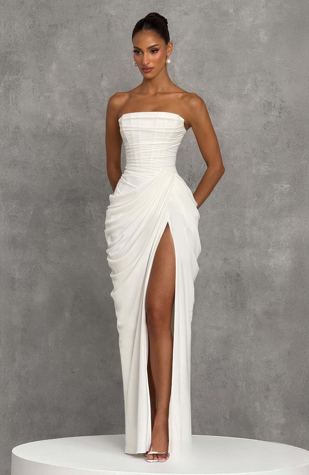 Elegant One Shoulder Evening Gown